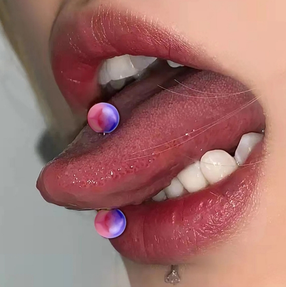 14G Tongue Rings Surgical Stainless Steel - Picture 5 of 7